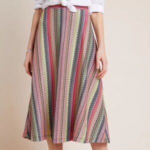Anthropologie Maeve Arely Midi Knit Chevron Skirt